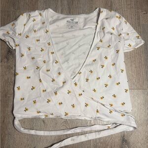 Hollister Co. Tie Front Baby Tee